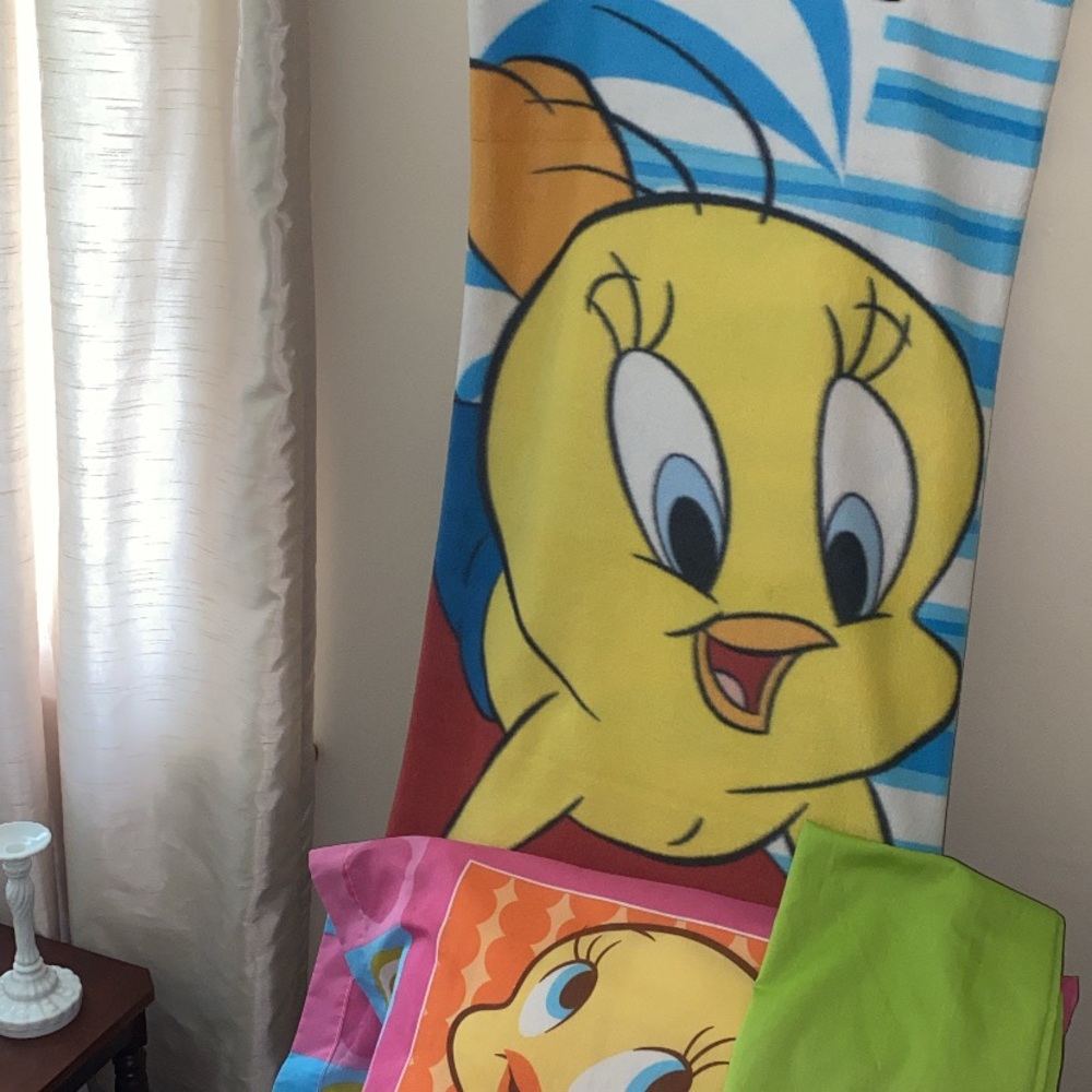 Tweety Bird Looney Tunes Warner Bros. Vintage Surf Fleece Throw Blanket
